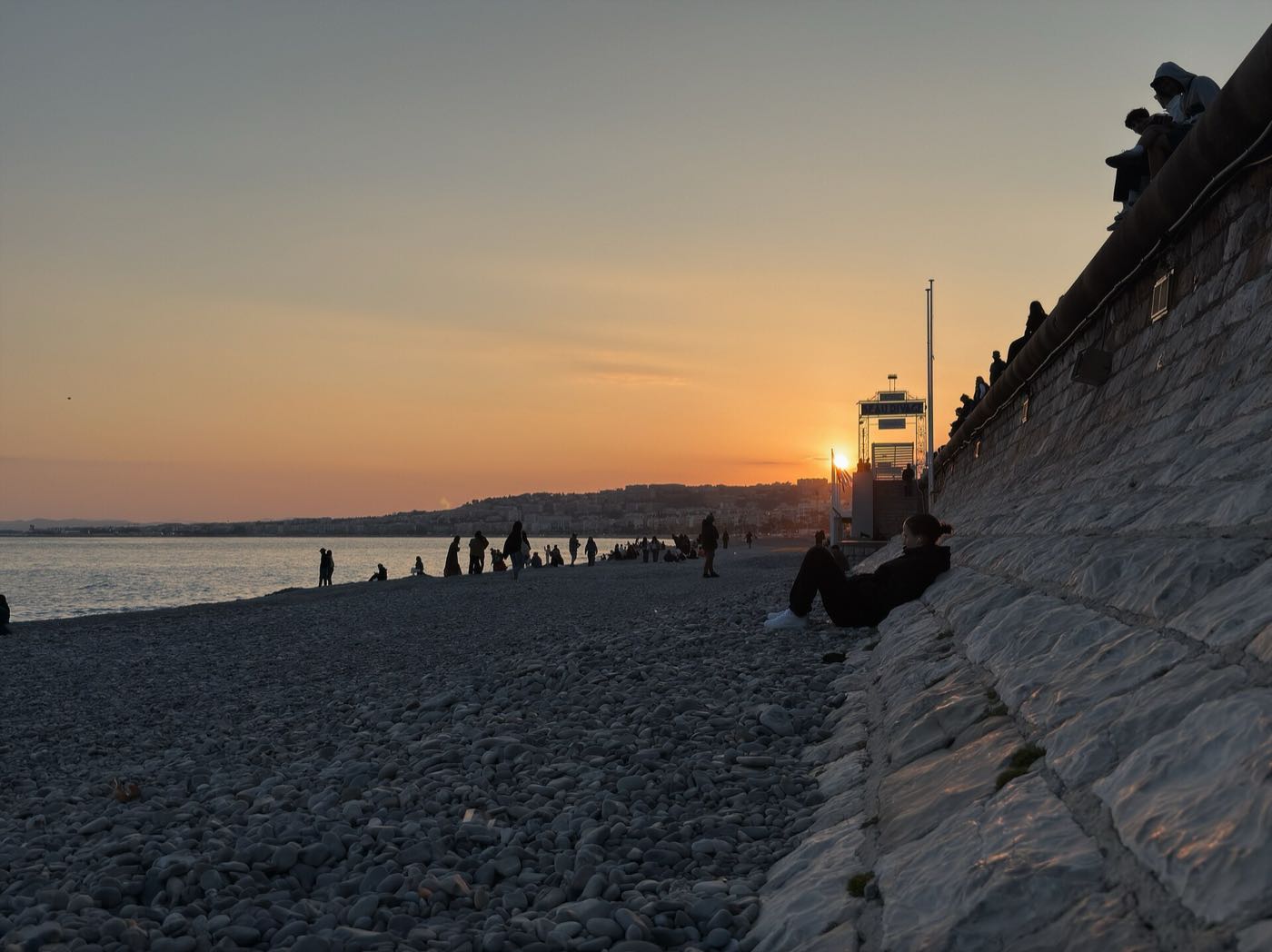 Coucher de soleil sur la Méditerranée, Nice